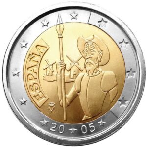 2 Euro Commemorativi Spagna 2005 Don Chisciotte