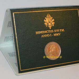 2 Euro Commemorativi Vaticano 2005 in folder Fdc