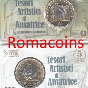 5 Euro Italien 2018 Amatrice Bimetallisch Coincard Stempelglanz