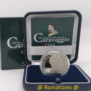 5 Euro Itália 2021 Caravaggio Prata Proof