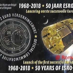 Coincard Belgio 2018 2 Euro Satellite Esro-2B Lingua Olandese