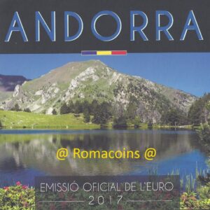 Carteira de moedas oficiais de Andorra 2017 Bnc