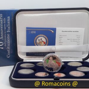 Divisionale Italia 2018 5 Euro Serie Proof Fondo Specchio