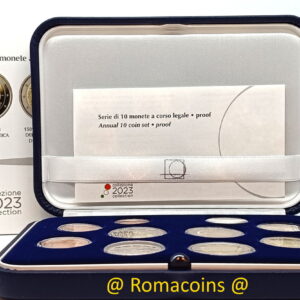 Divisionale Italia 2023 con 2 Monete da 2 Euro Comm. Proof