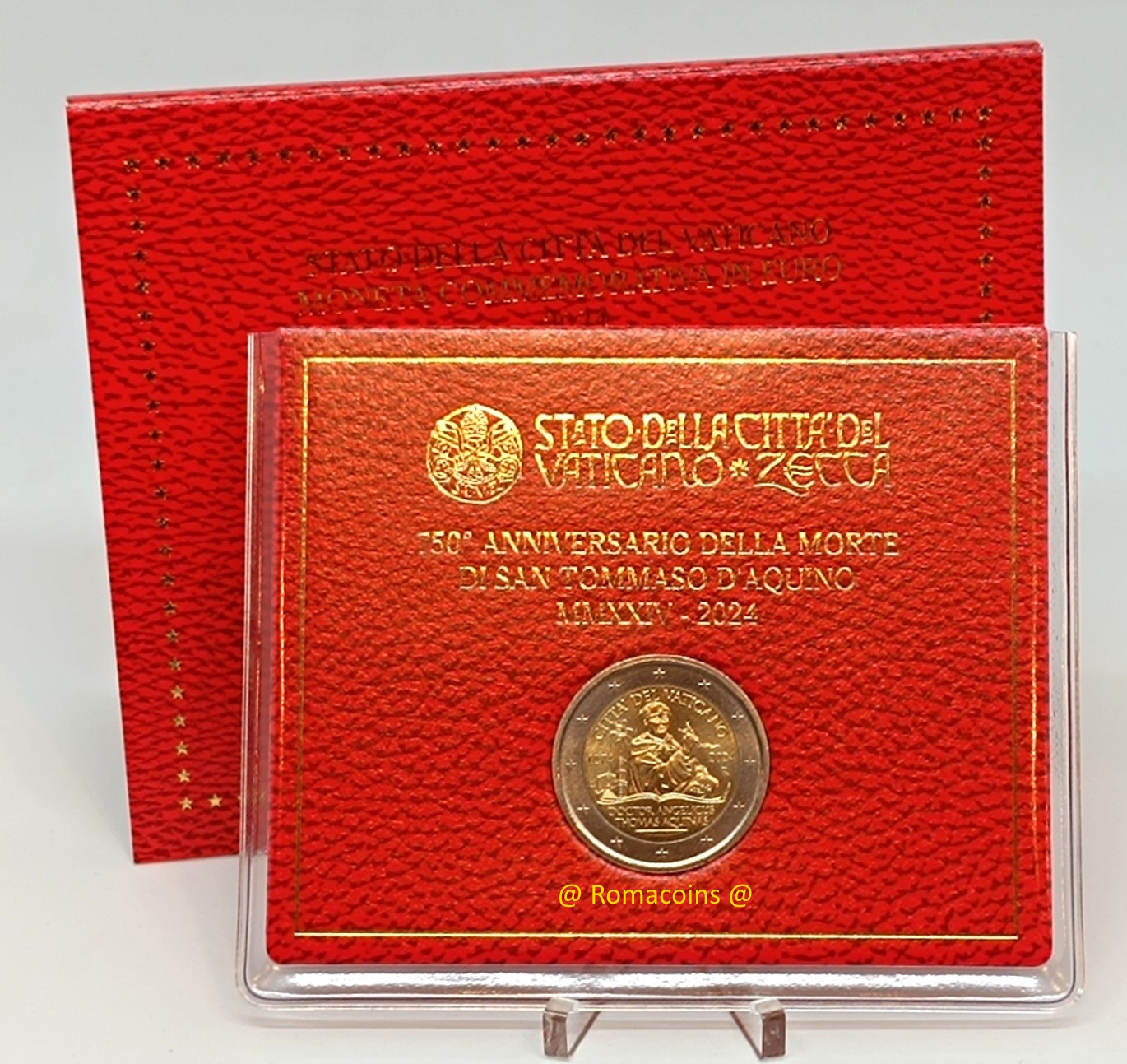 2 Euro Commemorativi Vaticano 2024 San Tommaso D’Aquino Fdc