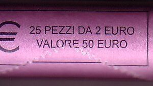 Rollmünzen 2 Euro Italien 2019 Dante Bankfrisch