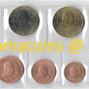 Série Complète Vatican 2010 1 cent - 2 Euros Unc.