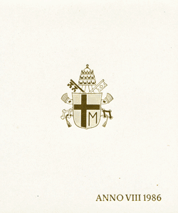 Carteira Vaticano 1986 João Paulo II Lire Bnc