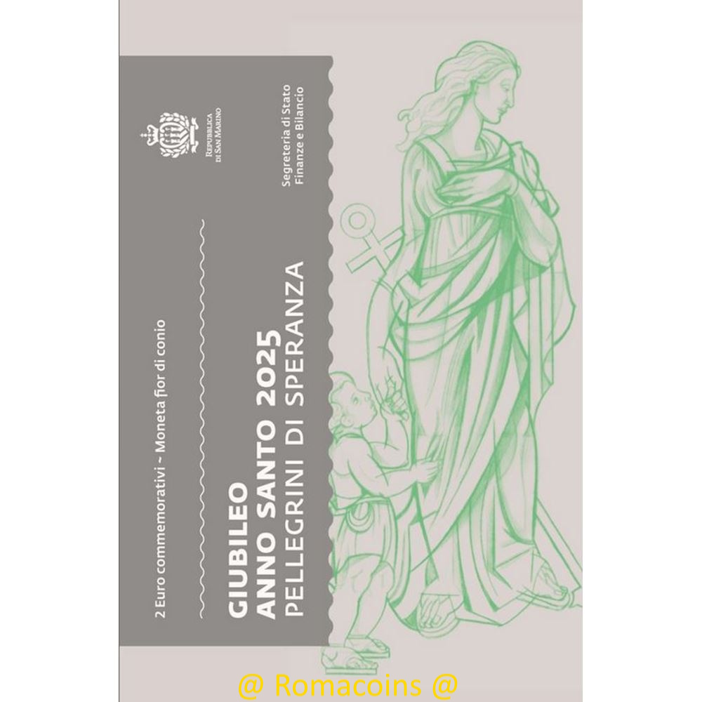 2 Euro Commemorativi San Marino 2025 Giubileo Fdc