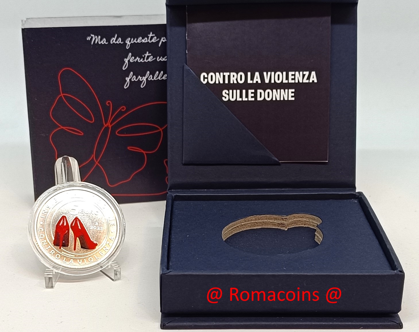 5 Euro Italia 2025 Contro la violenza sulle Donne Argento Fdc