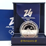 6 Euro Italia 2025 Curling Argento Proof 1 OZ
