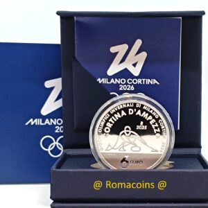6 Euro Italia 2025 Curling Argento Proof 1 OZ