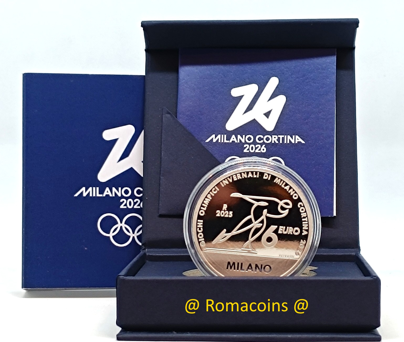 6 Euro Italia 2025 Pattinaggio di Velocità Argento Proof