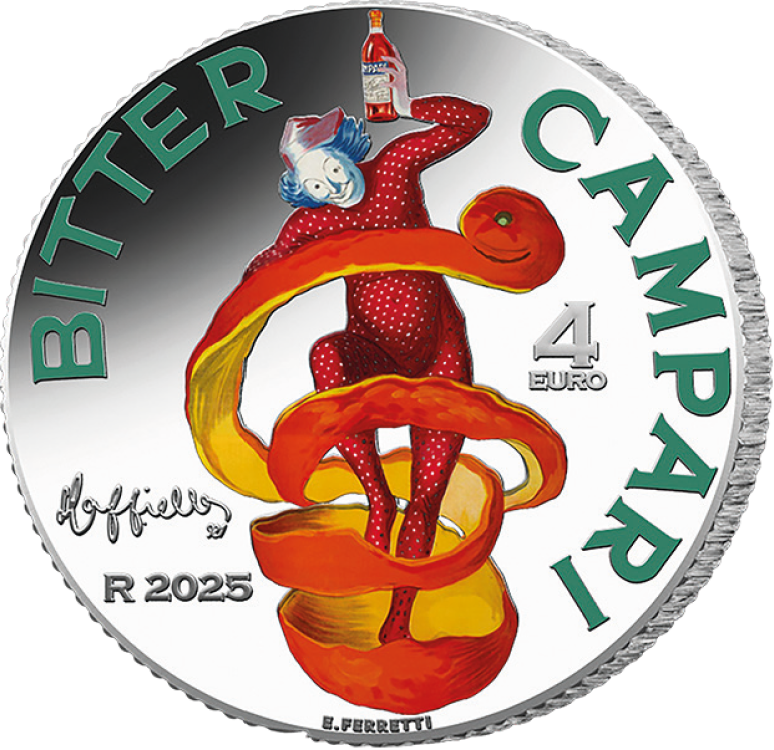 4 Euro Italia 2025 Campari Argento Proof