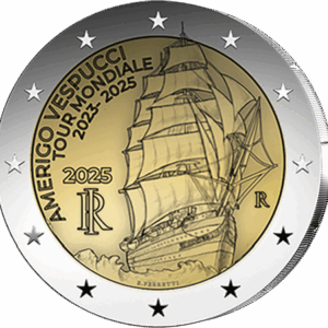 2 Euro Commemorativi Italia 2025 Amerigo Vespucci