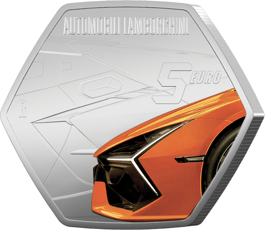 5 Euro Lamborghini Arancione 2025.