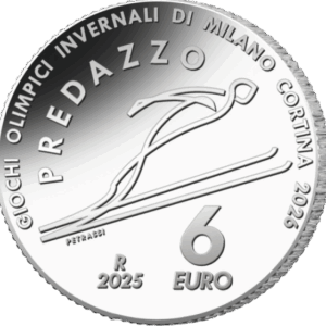 6 Euro Italia 2025 Salto con gli Sci Argento Proof 1 OZ