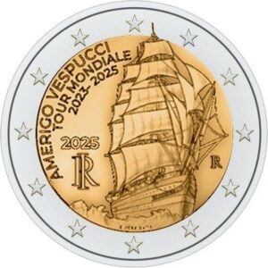 2 Euro Commemorativi Italia 2025 Amerigo Vespucci Giubileo Proof
