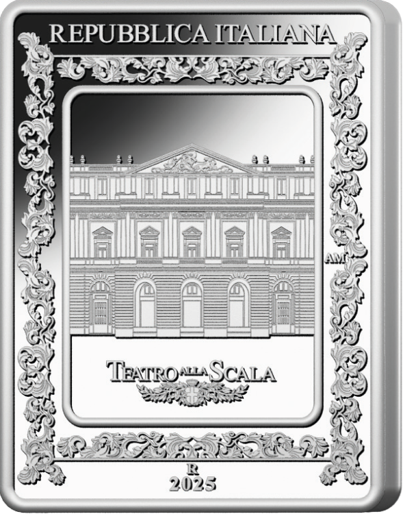 5 Euro Norma di Bellini Italia 2025 Argento Colorato