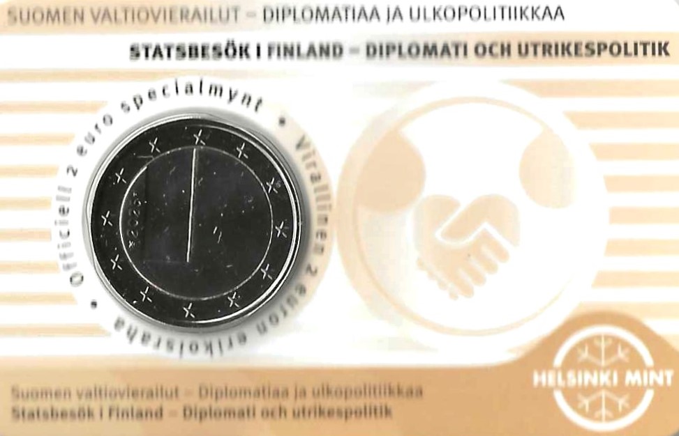 Coincard Finlandia 2025 2 Euro Commemorativi Lingua Finlandese