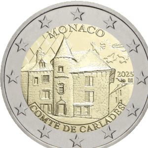 2 Euro Commemorativi Monaco 2025 Comté de Carlades Proof