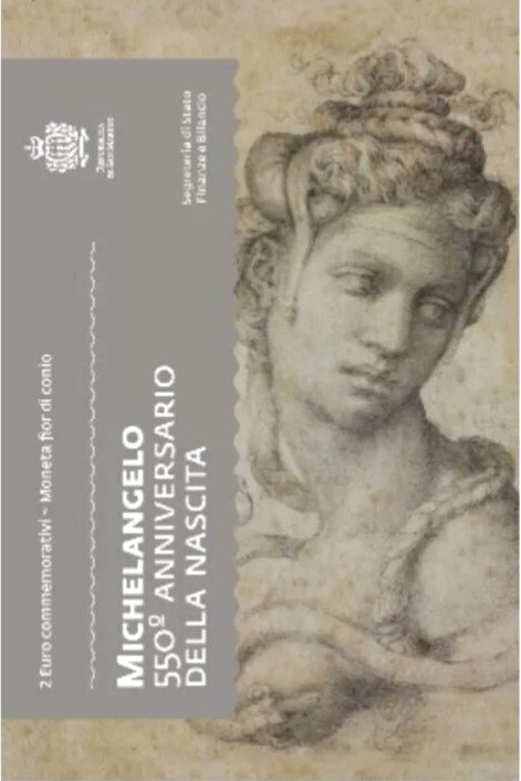 2 Euro Commemorativi San Marino 2025 Michelangelo Buonarroti