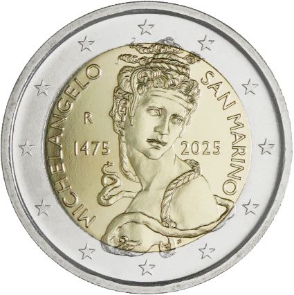 2 Euro Commemorativi San Marino Michelangelo