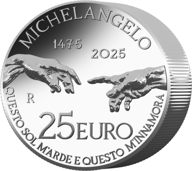 25 Euro Michelangelo 2025 Italia Argento 1 Kg