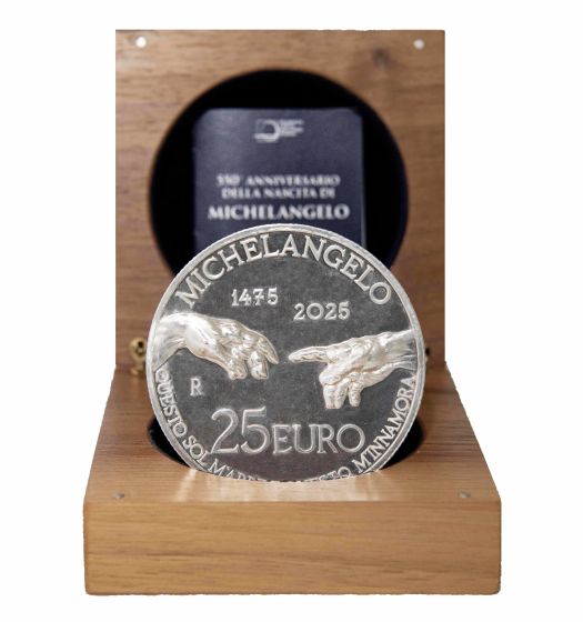 25 Euro Michelangelo 2025 Italia Argento Introvabile