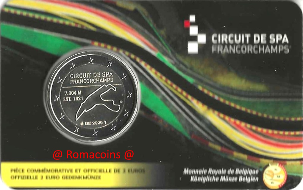 Coincard Belgio 2025 Circuito Spa-Francorchamps Lingua Casuale
