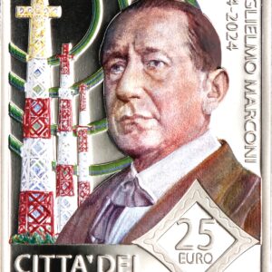 25 Euro Vaticano 2024 Guglielmo Marconi Argento Proof