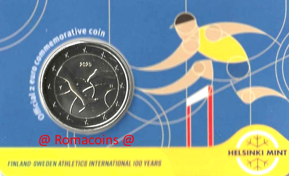 Coincard Finlandia 2025 2 Euro Atletica Lingua Inglese