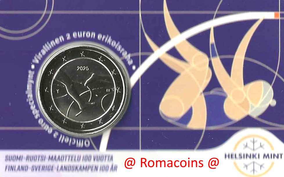 Coincard Finlandia 2025 2 Euro Atletica Lingua Finlandese