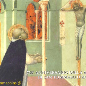 Busta Filatelica Numismatica Vaticano 2024 Tommaso D'Aquino