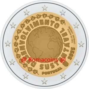 2 Euro Commemorativi Portogallo 2025 Sviluppo Sostenibile