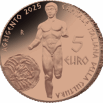 5 Euro Italia 2025 Agrigento Moneta Rame Fdc