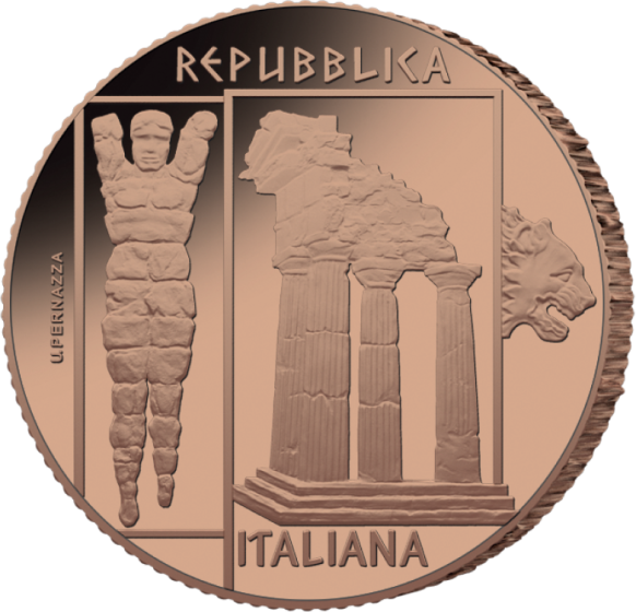 5 Euro Italia 2025 Agrigento Moneta Rame