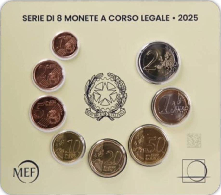 Divisionale Italia 2025 Fdc 8 Monete
